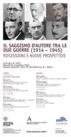 Giornata di Studi “Il saggismo d’autore tra le due Guerre (1914 – 1945). Riflessioni e nuove prospettive” - 21/10/24