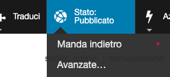 Workflow: menu stato -> manda indietro