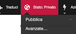 Workflow: menu stato -> pubblica