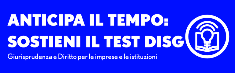 Anticipa il tempo: sostieni il test per scienze giuridiche