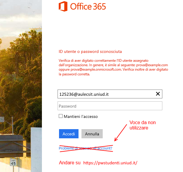 Office 365 cambio PW